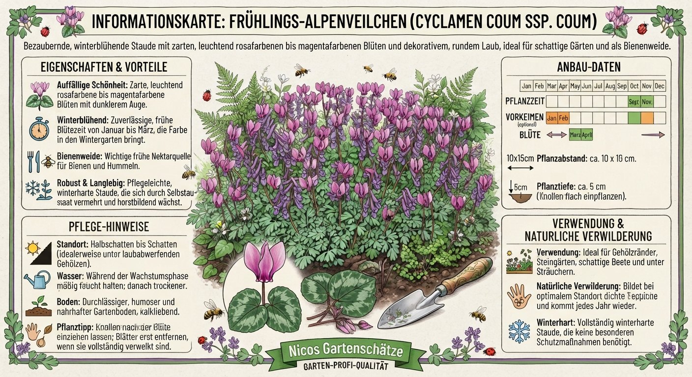 Cyclamen coum Frühlings-Alpenveilchen (5 Stück)