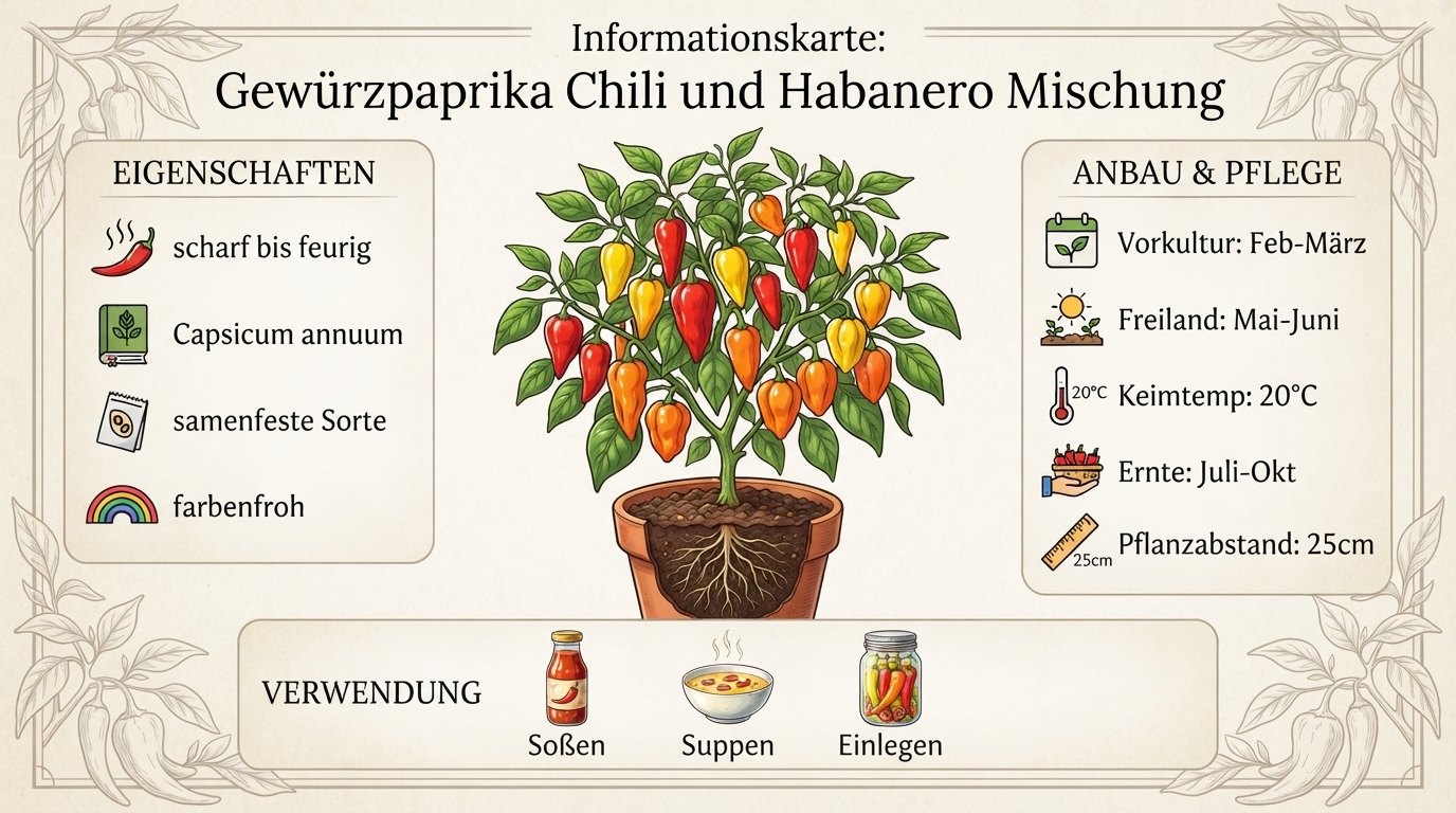Gewürzpaprika Chilli Und Habanero Mischung