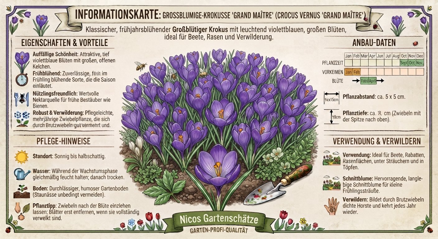 Großblumiger Krokus Grand Maître (10 Stück)