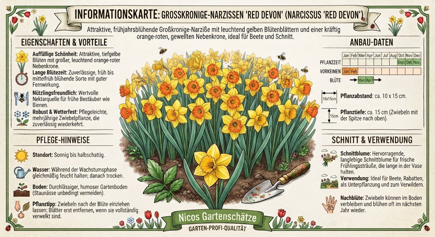 Großkronige Narzisse Red Devon (5 Stück)