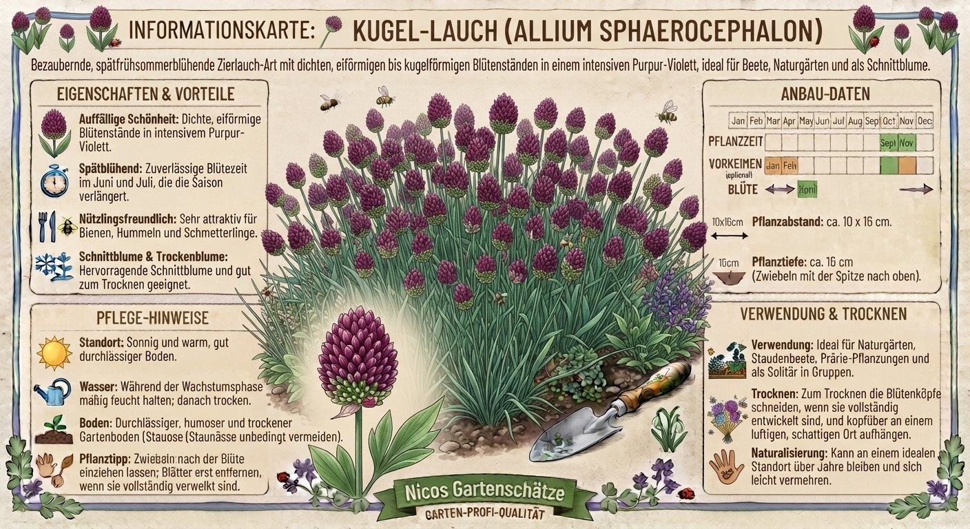 Allium sphaerocephalon Kugellauch (25 Stück)