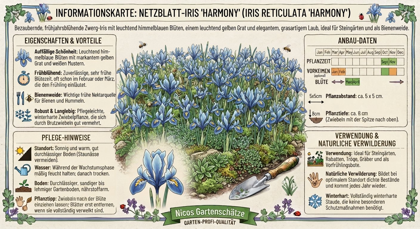 Iris reticulata Harmony Netzblatt-Iris (25 Stück)