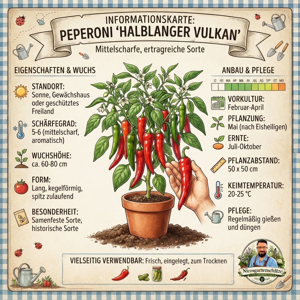 Pepperoni Halblanger Vulkan