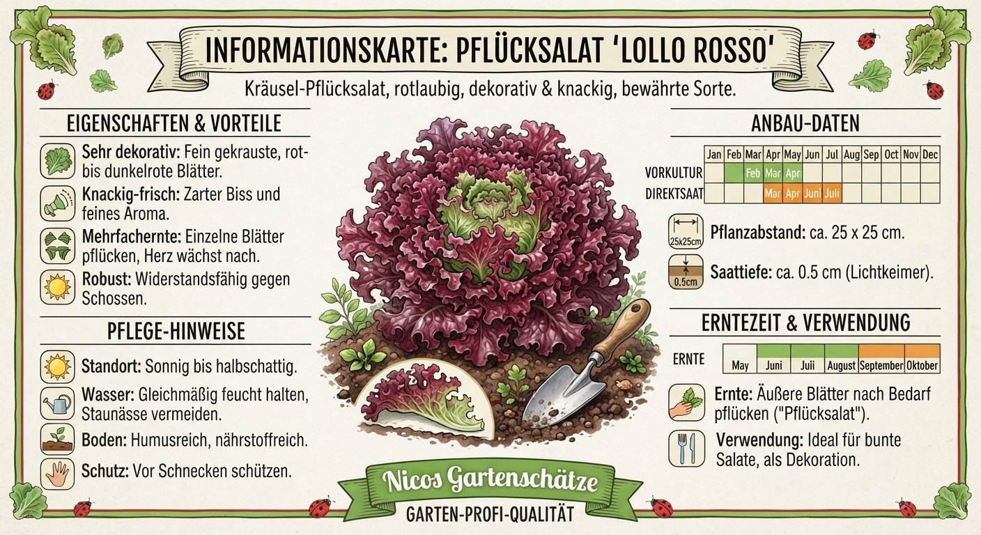 Pflücksalat Lollo Rossa