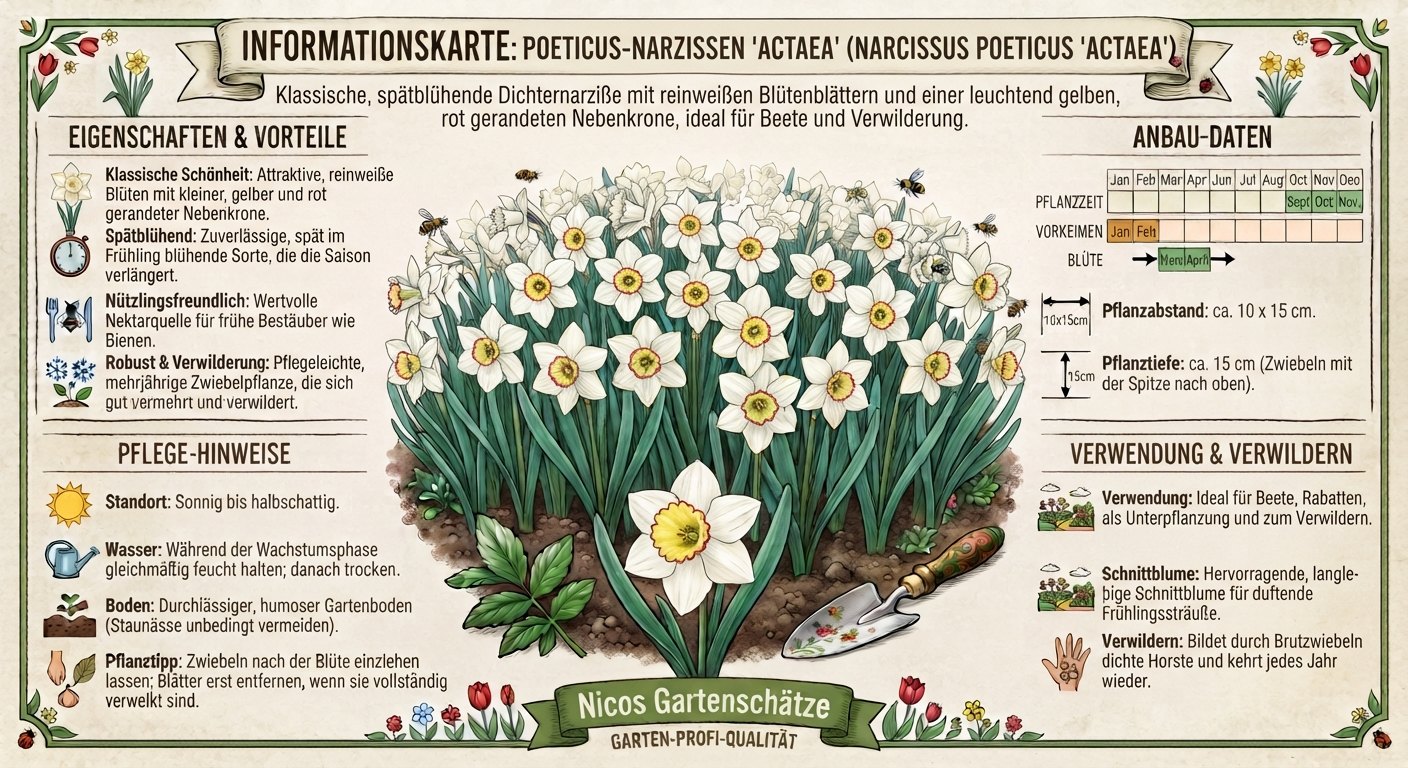 Poeticus-Narzisse Actaea (5 Stück)