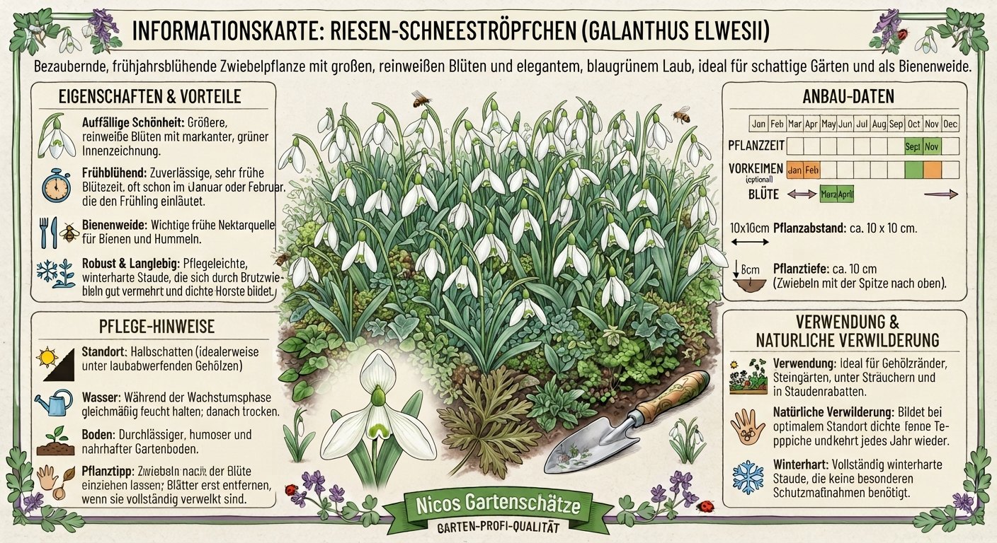 Galanthus elwesii Riesen-Schneeglöckchen (10 Stück)