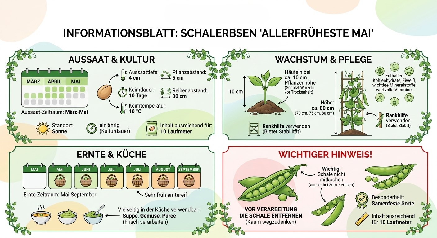 Schalerbsen Allerfrueheste Mai