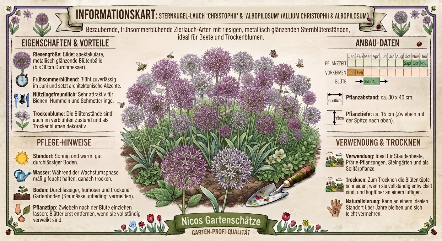 Allium christophii Sternkugel-Lauch (10 Stück)