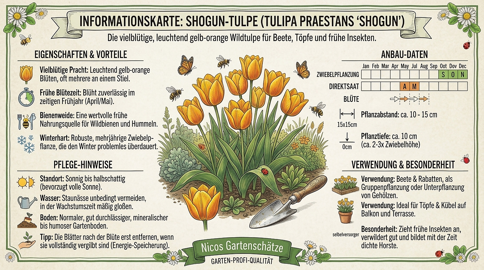 Wildtulpe praestans Shogun (25 Stück)