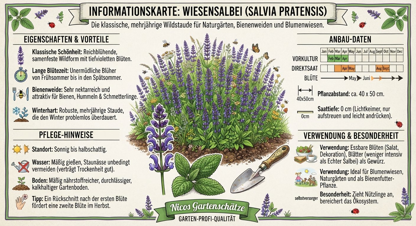 Wiesensalbei Salvia Pratensis